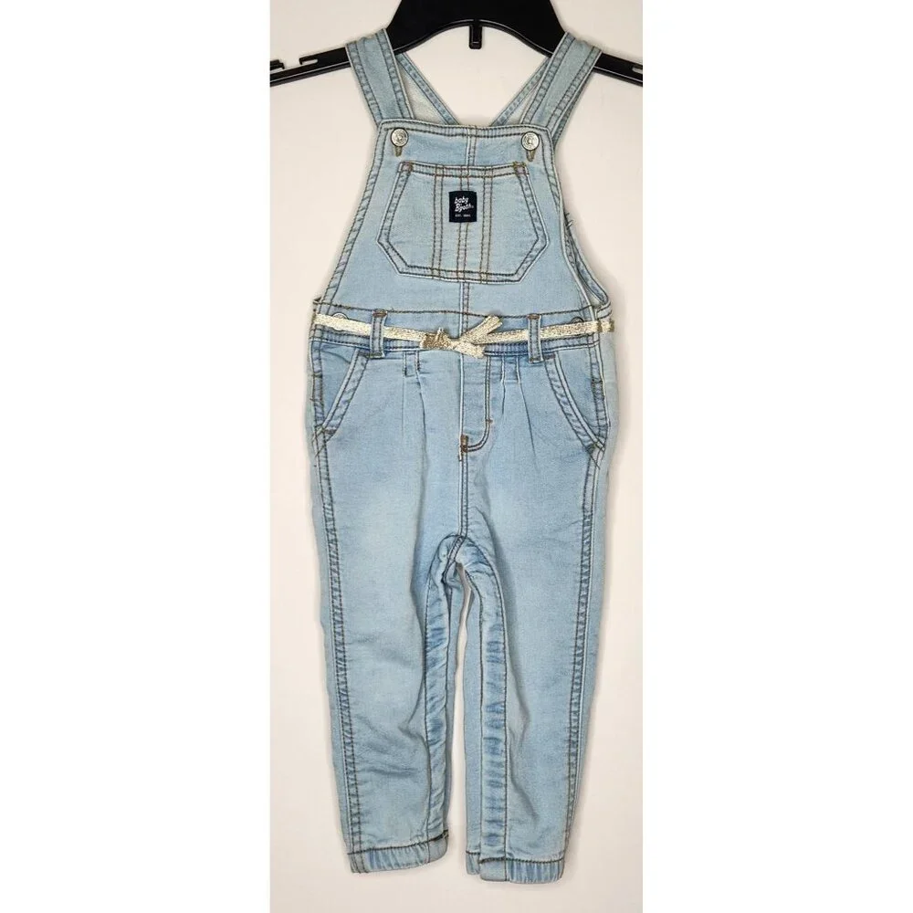 Vintage OshKosh B’gosh Jean Denim Chambray Overalls Girls 18M Osh Kosh Baby B’go